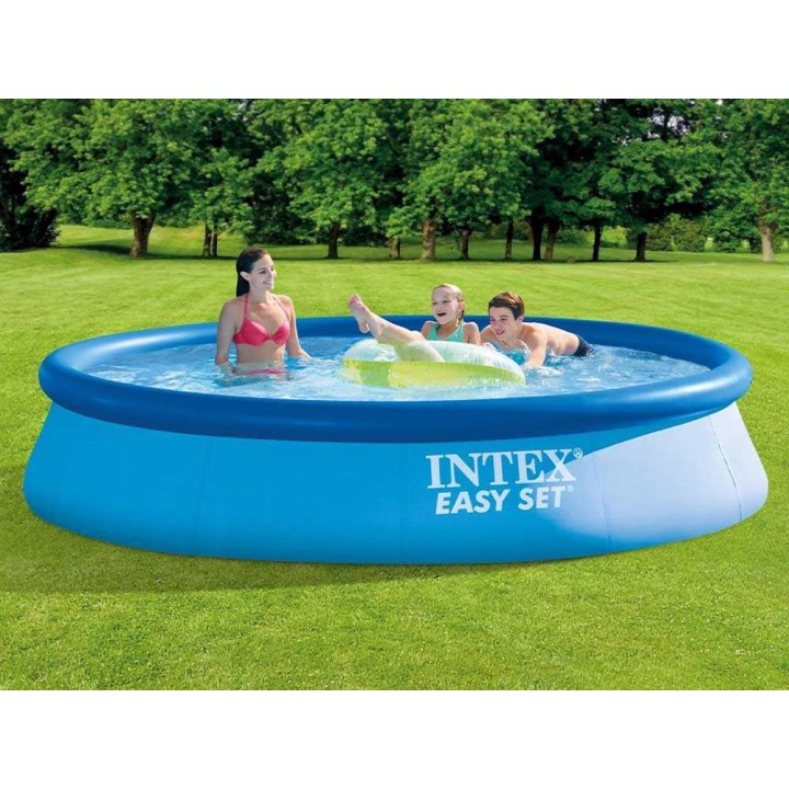 Intex Easy Set 28142NP puhallettava uima-allas, Ø396 × 84 cm, 7 290 l, suodatinpumppu