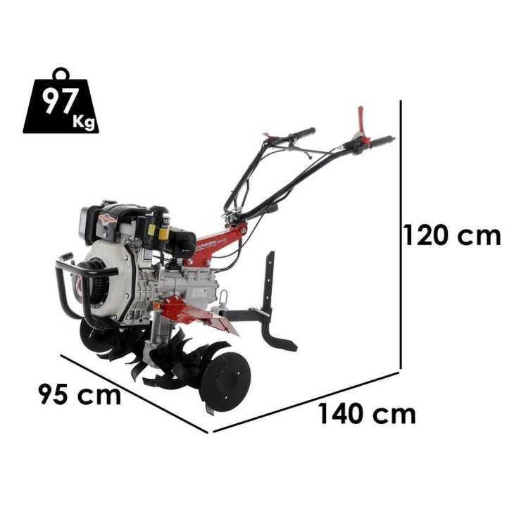 Barbieri B/100NT KD dieseljyrsin, 6 HP, 296 cm³, 85 cm, 3 + 1