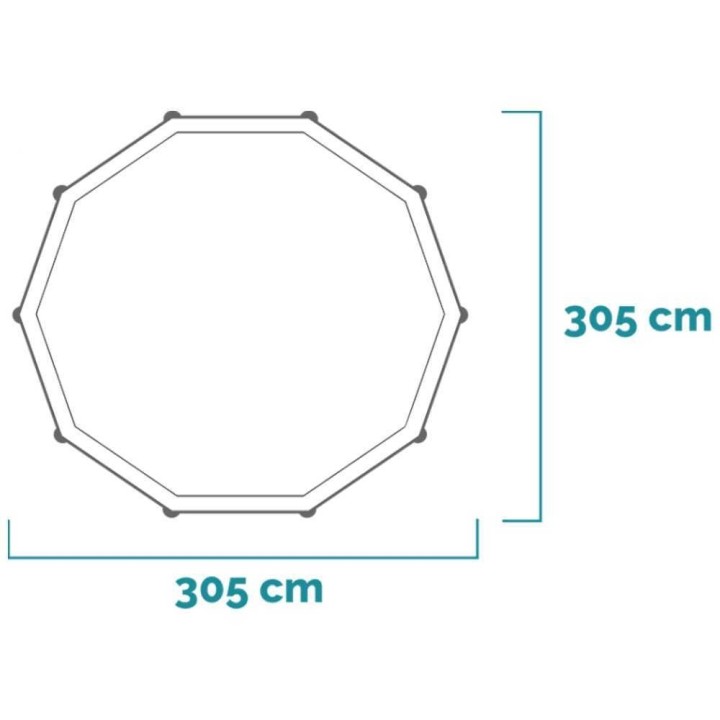 Intex Metal Frame 28202NP pyöreä uima-allas, 305 × 76 cm, 4 485 l