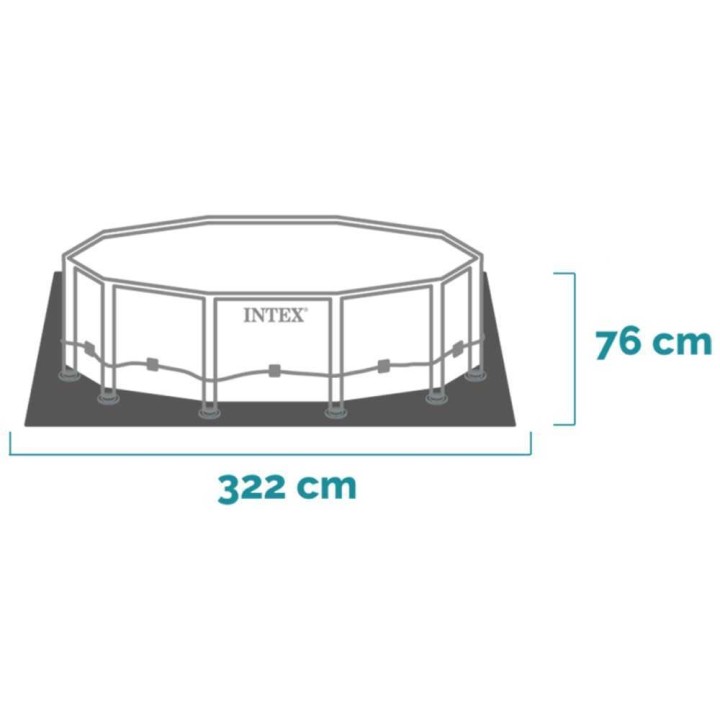 Intex Metal Frame 28202NP pyöreä uima-allas, 305 × 76 cm, 4 485 l