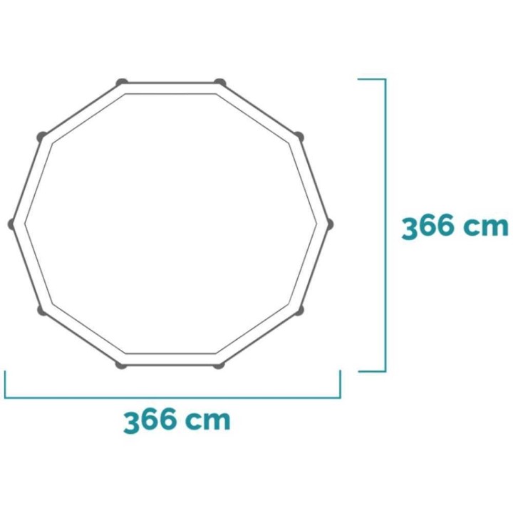Intex Metal Frame 28212NP allas, Ø366 × 76 cm, patruunasuodatinpumppu 45 W