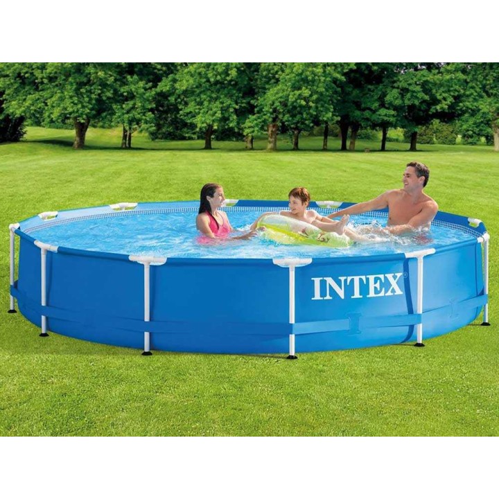 Intex Metal Frame 28212NP allas, Ø366 × 76 cm, patruunasuodatinpumppu 45 W
