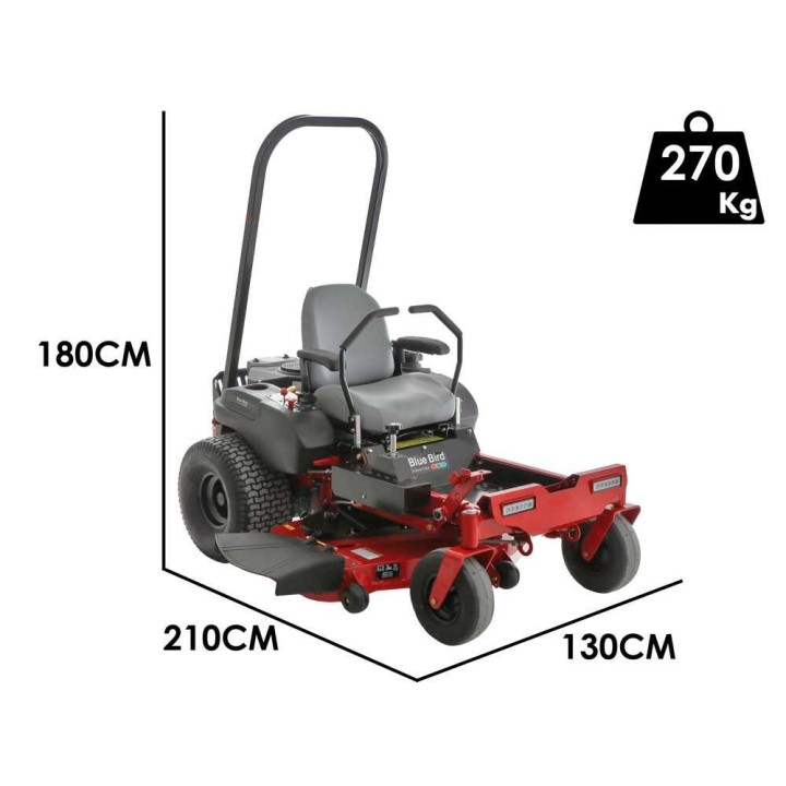 Blue Bird ZTR 50L PRO nollakääntösäteinen ajoleikkuri, 24 HP, 127 cm