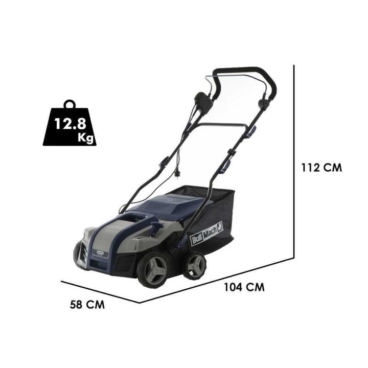 BullMach RASTER 20-40 sähköinen nurmikon ilmaaja, 2 000 W, 40 cm