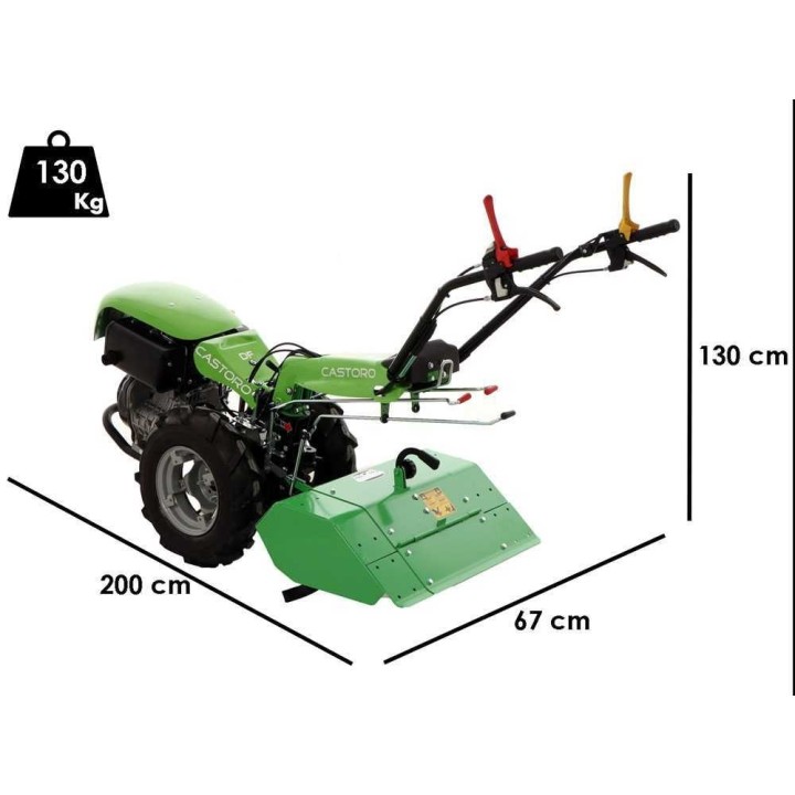 Lampacrescia MGM Castoro DF -motokultivaattori, diesel, Loncin D350F, 7,5 HP