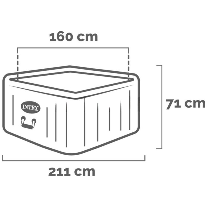 Intex Greystone Deluxe 28450NP ulkoporeallas, 173 × 173 × 71 cm, 795 l