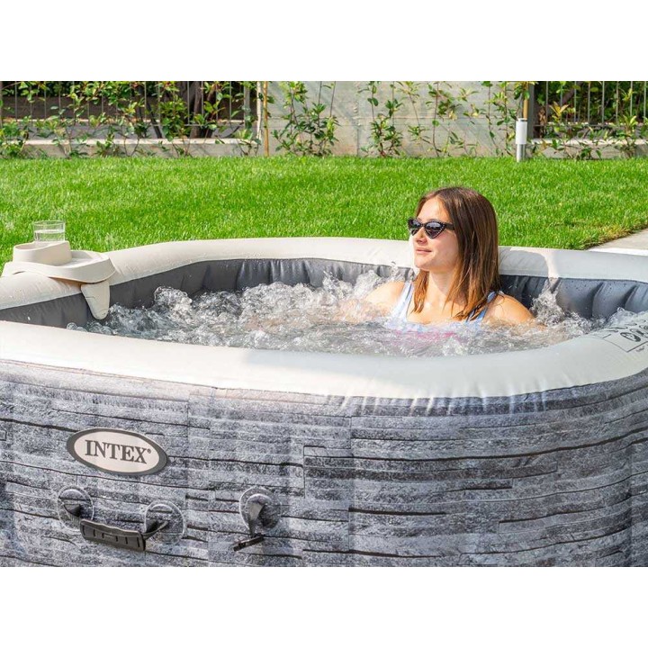 Intex Greystone Deluxe 28450NP ulkoporeallas, 173 × 173 × 71 cm, 795 l
