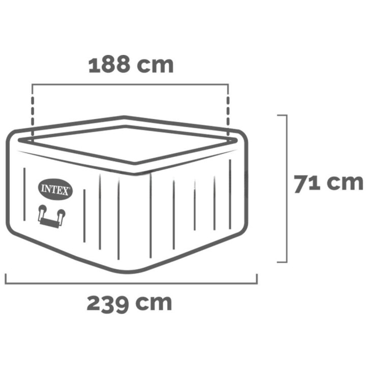Intex Greystone Deluxe 28452NP poreallas, 196 × 196 × 71 cm, 1 098 l