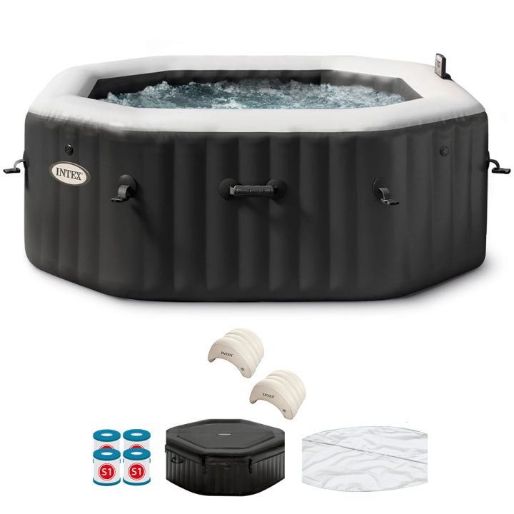 Intex Jet Bubble Deluxe 28458EX kylpyläspa 201 201 71 cm 3 4 henkilölle