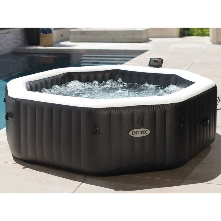 Intex Jet & Bubble Deluxe 28458EX kylpyläspa, 201 × 201 × 71 cm, 3–4 henkilölle