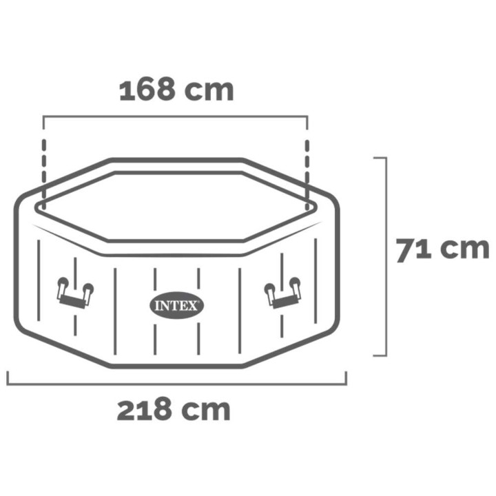 Intex Jet & Bubble Deluxe 28462EX poreallas, 218 × 218 × 71 cm, 5–6 henkilöä
