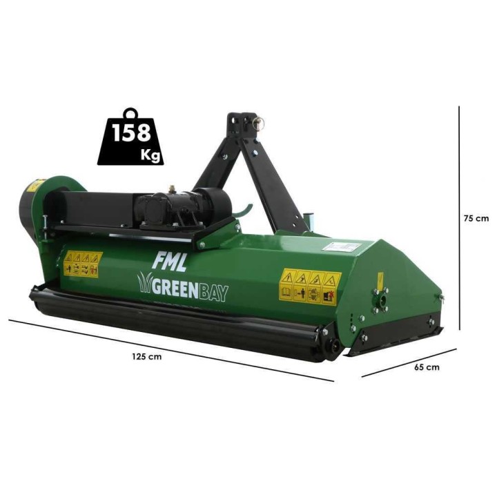 Greenbay FML 115 -traktorimurskain, 113 cm, 20–25 HP, kevyt sarja