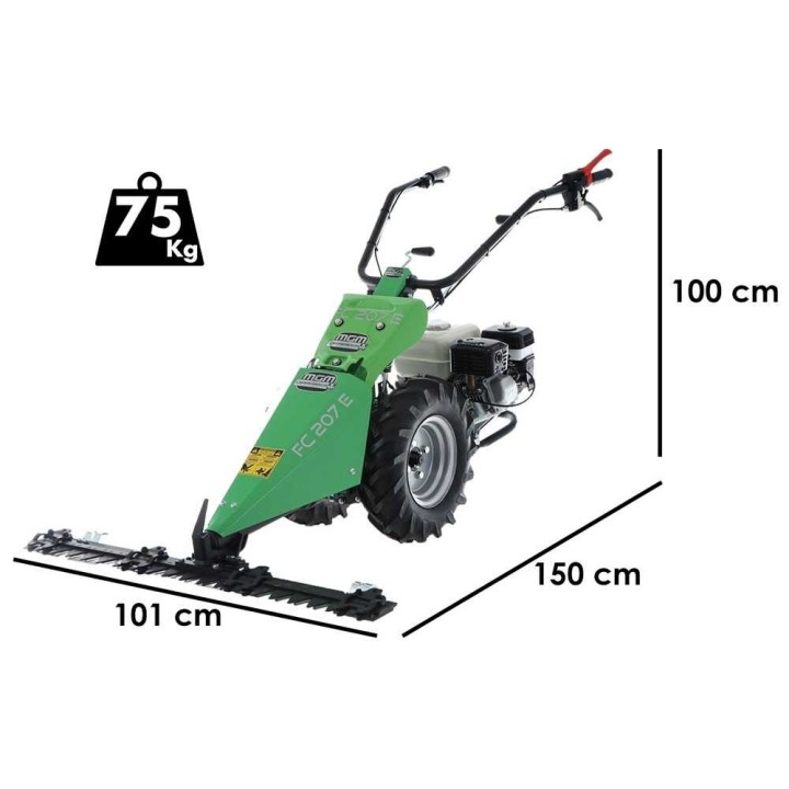 Lampacrescia MGM FC 207 E motofalciatrice, Honda GX 160, 100 cm, 5,5 HP