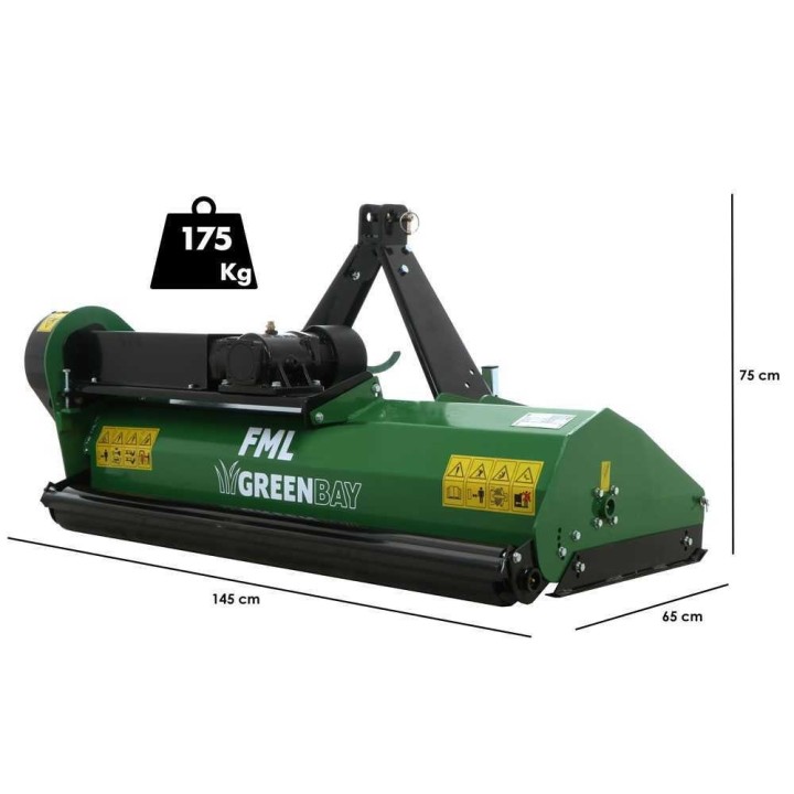 Greenbay FML 135 -traktorimurskain, 133 cm, kevyt sarja