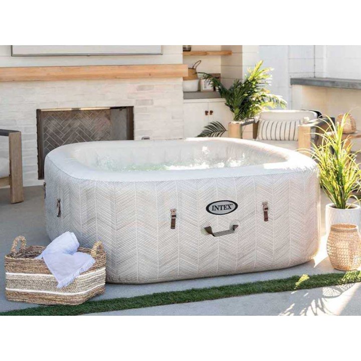 Intex Chevron Deluxe 28446EX -poreallas, 173 × 173 × 71 cm, 140 kuplasuuttinta