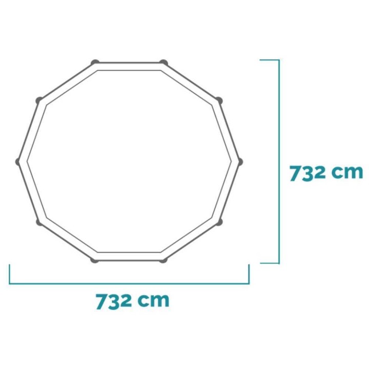 Intex Ultra XTR Frame 26340NP uima-allas, 732 × 132 cm, 47 241 l