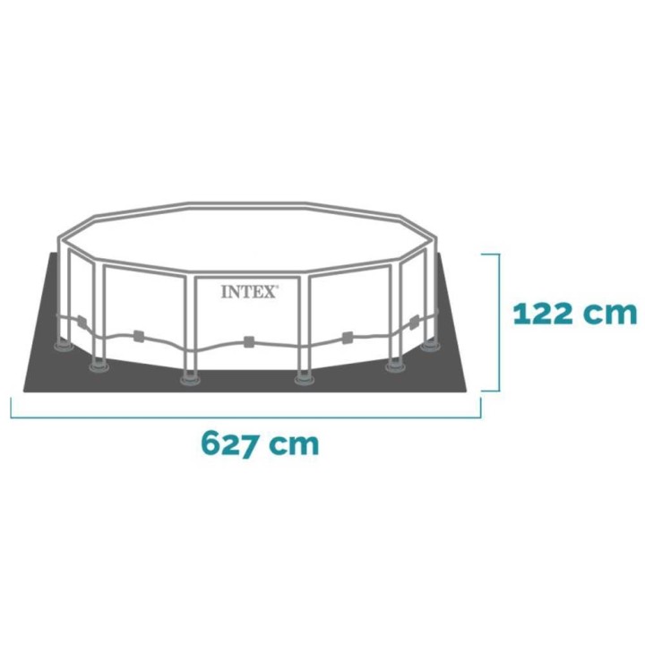 Intex Ultra XTR Frame 26334NP runkoallas, 610 × 122 cm, 30 079 l, antrasiitti