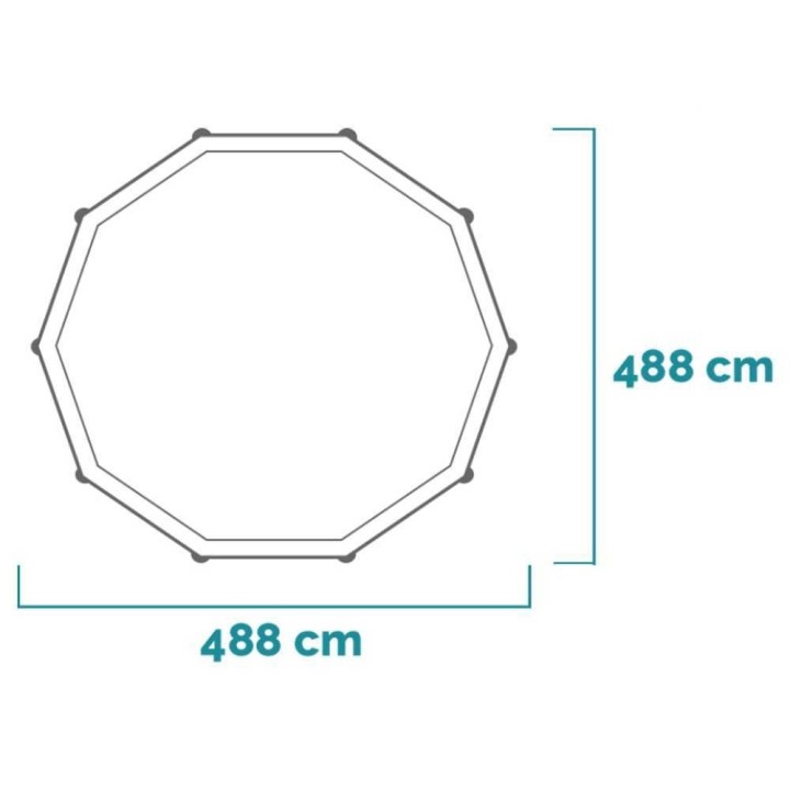 Intex Ultra XTR Frame 26326NP allas, Ø488 × 122 cm, 19 156 l, antrasiitti